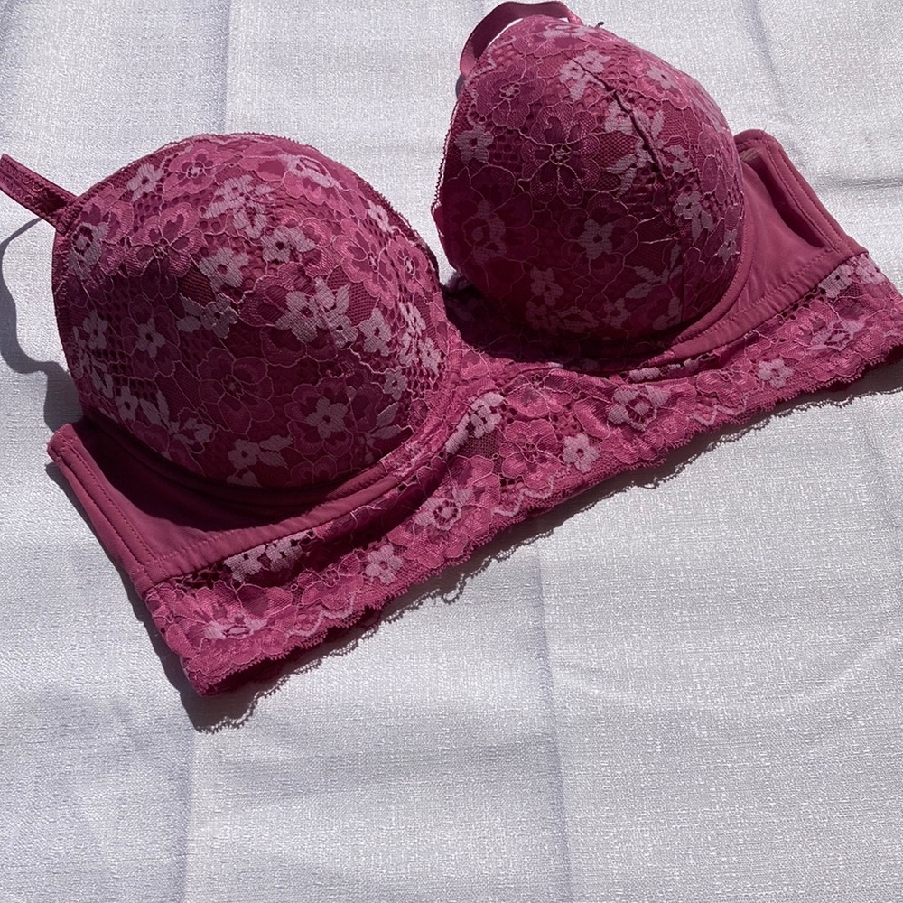 Adore Pink Lace Bra with Underwire Support